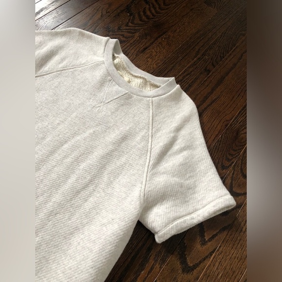 Madewell MWL Women’s S Airyterry Sweatshirt Tee Dress in Heathered Beige - EUC! - Picture 6 of 12